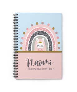 Personalized-bunny_rainbow-notebook