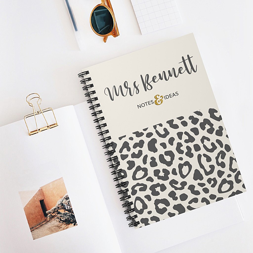 Beige-animal-print-notebook