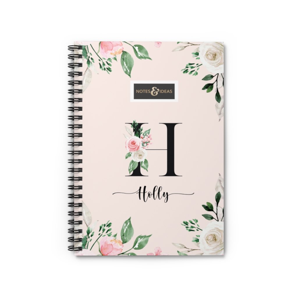 Floral-Initial-Notebook-front