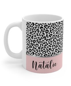 Personalised-animal-print-mug-pink