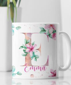 Personalised-Floral-Mug