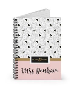 Personalised-Hearts-Notebook-opened
