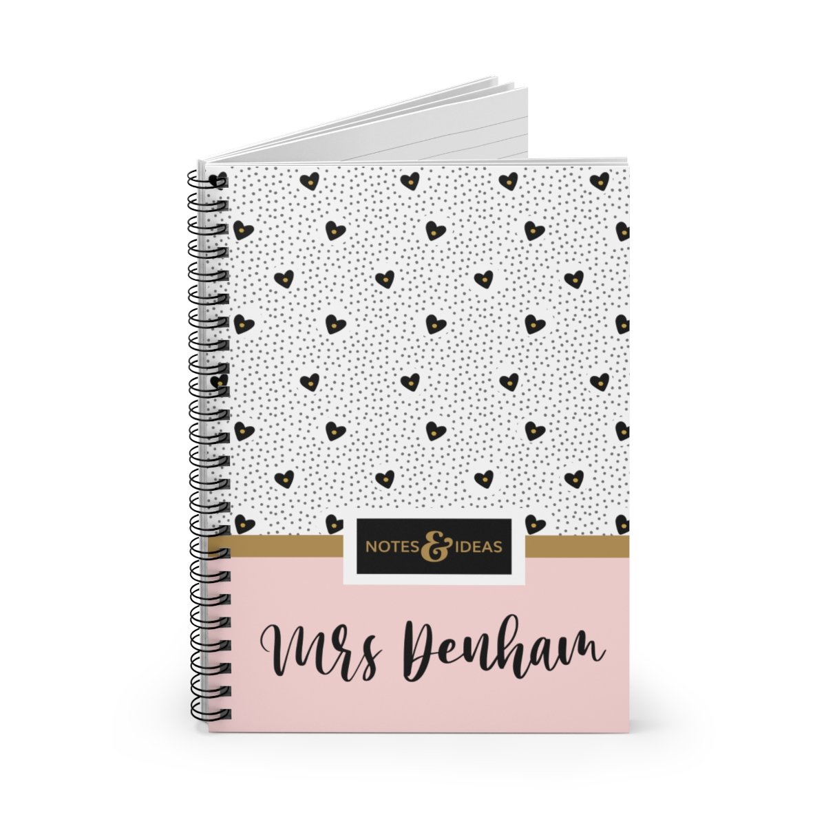 Personalised-Hearts-Notebook-opened