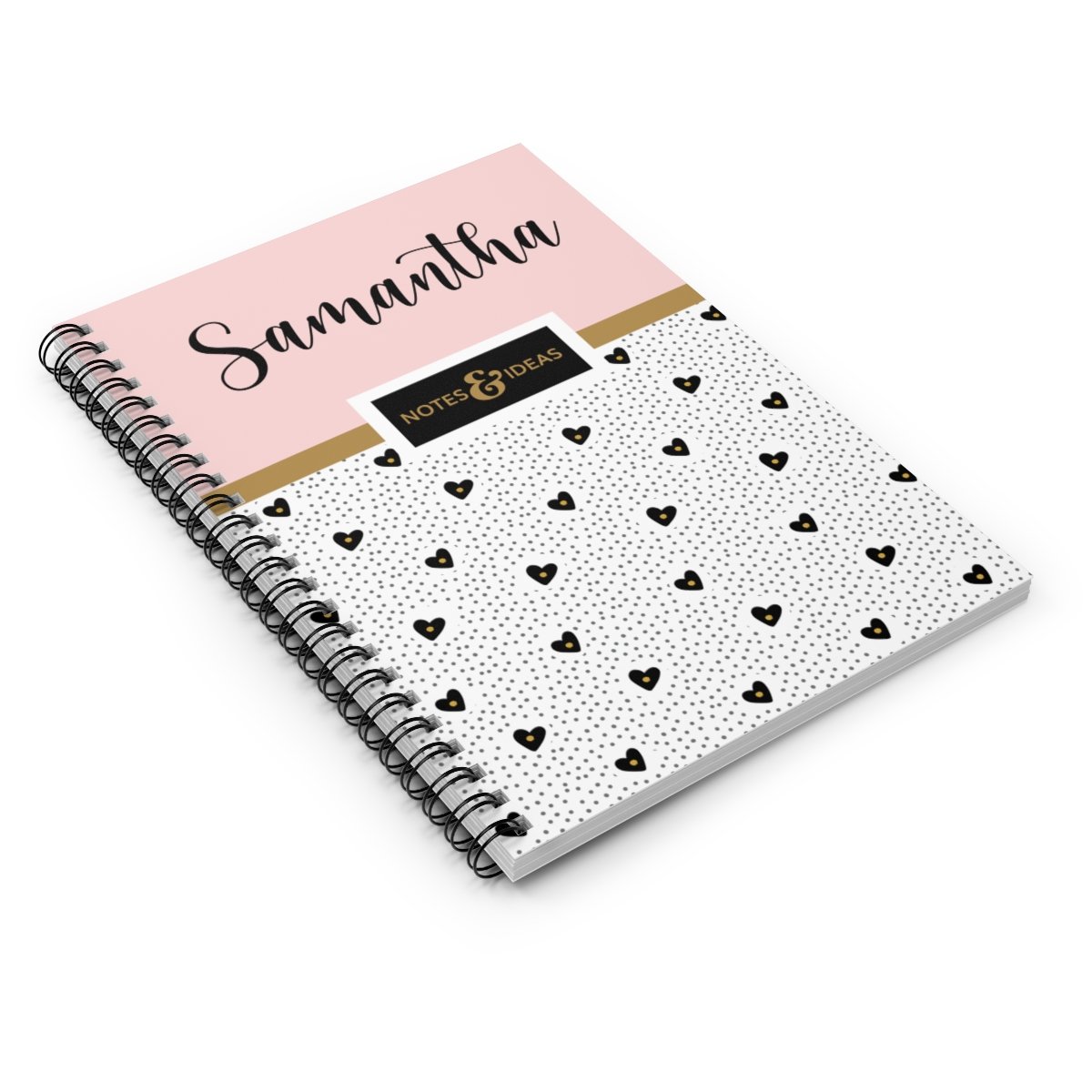 Personalised-Hearts-Notebook-pink-name