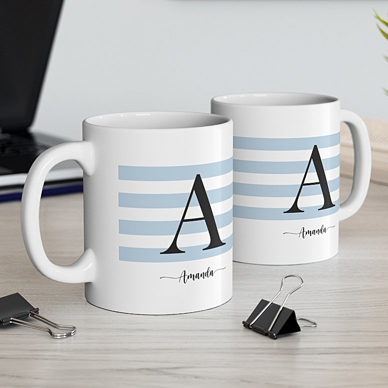 Personalised-Initial-Mug-blue