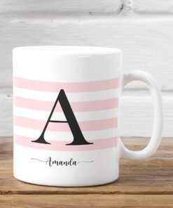 Personalised-Initial-Mug-pink