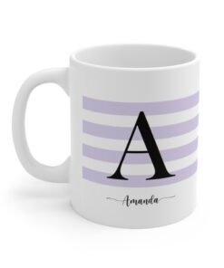 Initial-stripes-mug-purple