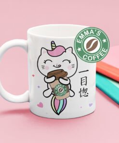 Personalised-Kawaii-cat-mug