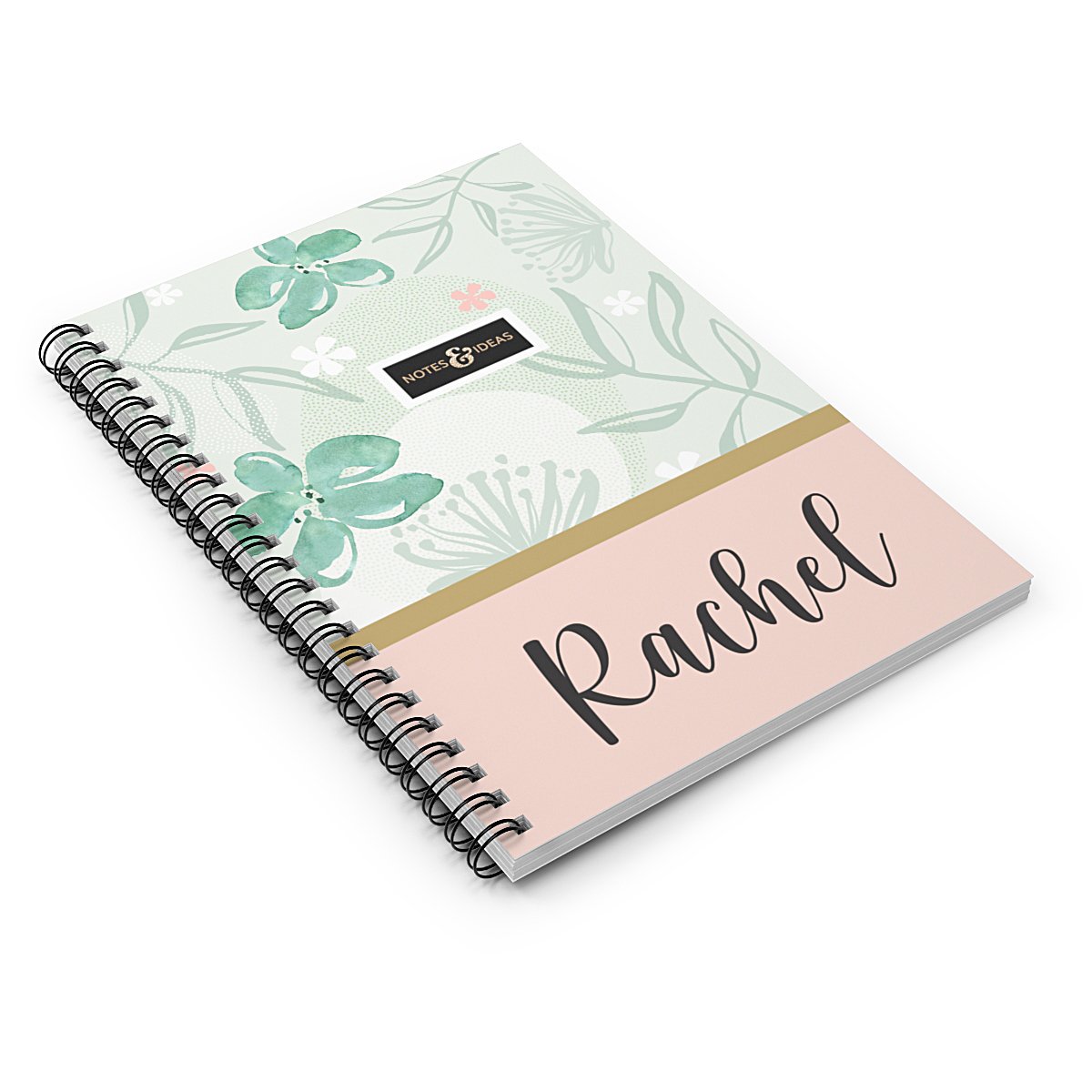 Personalised-Notebook-Floral-flat