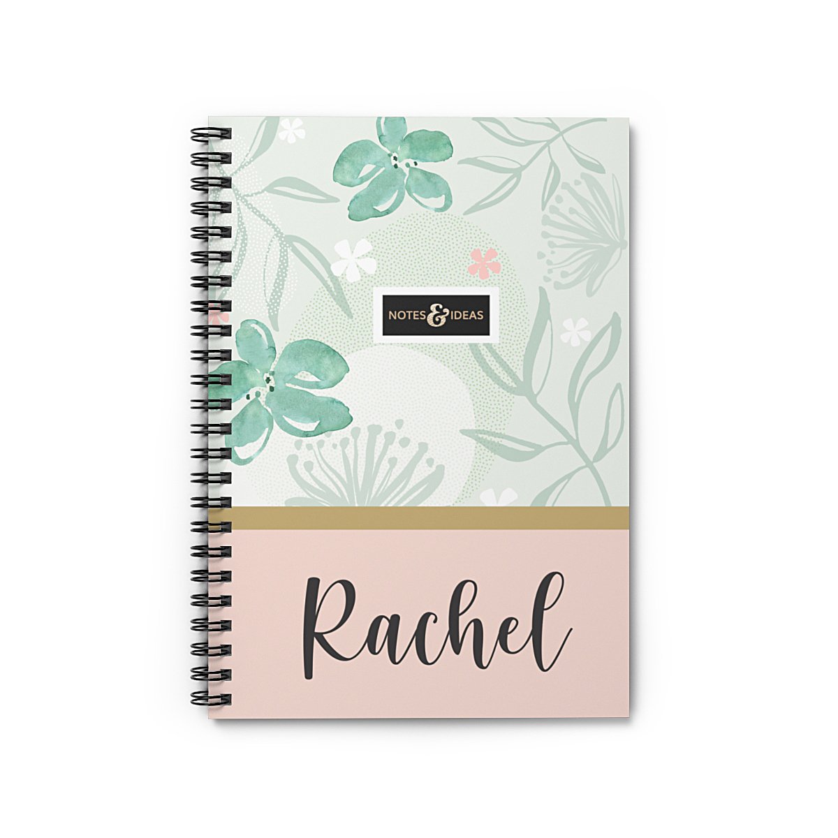 Personalised-Notebook-Floral-front