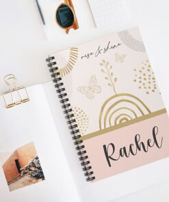 Personalised-Notebook-butterfly-desk