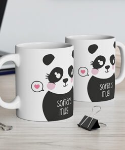 Personalised-Panda-mug-desk