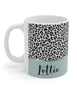 Personalised-animal-print-mug-green-left
