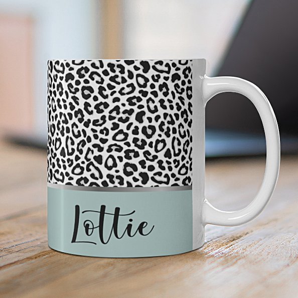Personalised-animal-print-mug-green