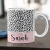 Personalised-animal-print-mug-pink