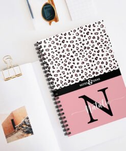 Personalised-initial-pink-gold-notebook