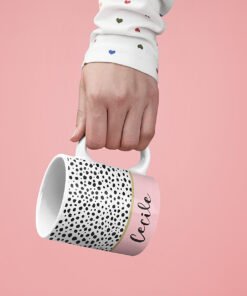 Personalised-polkadot-mug-pink