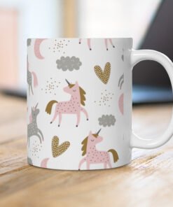 Personalised-unicorn-pattern-mug-pink