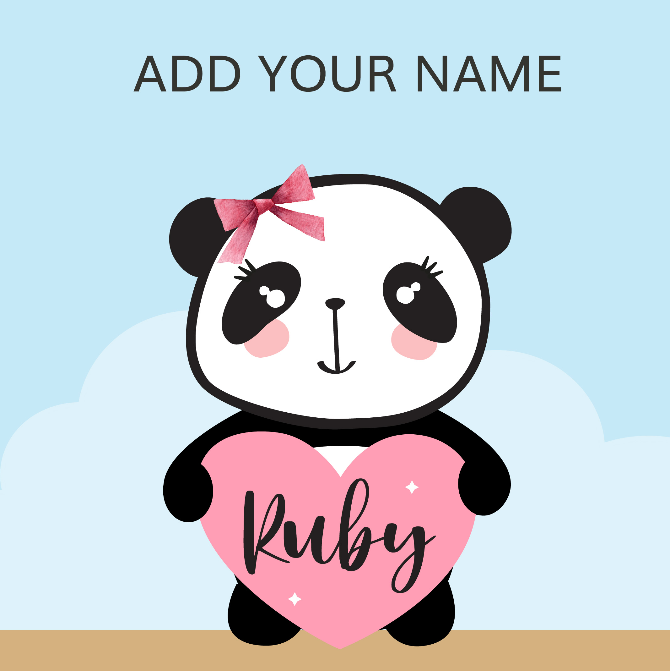 Personalised-Panda-Notebook