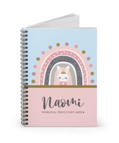 Personalized-Bunny_rainbow-notebook
