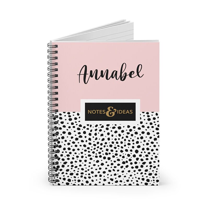 Personalized-Name-Polkadots-A5-Spiral-Notebook