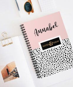 Personalized-Name-Polkadots-A5-Spiral-Notebook