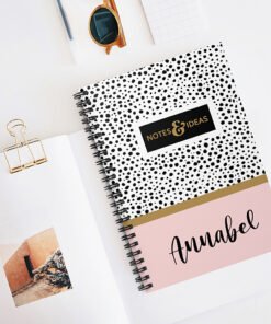 Personalized-Name-Polkadots-Notebook