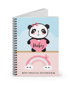 Personalized-Panda-Notebook-opened