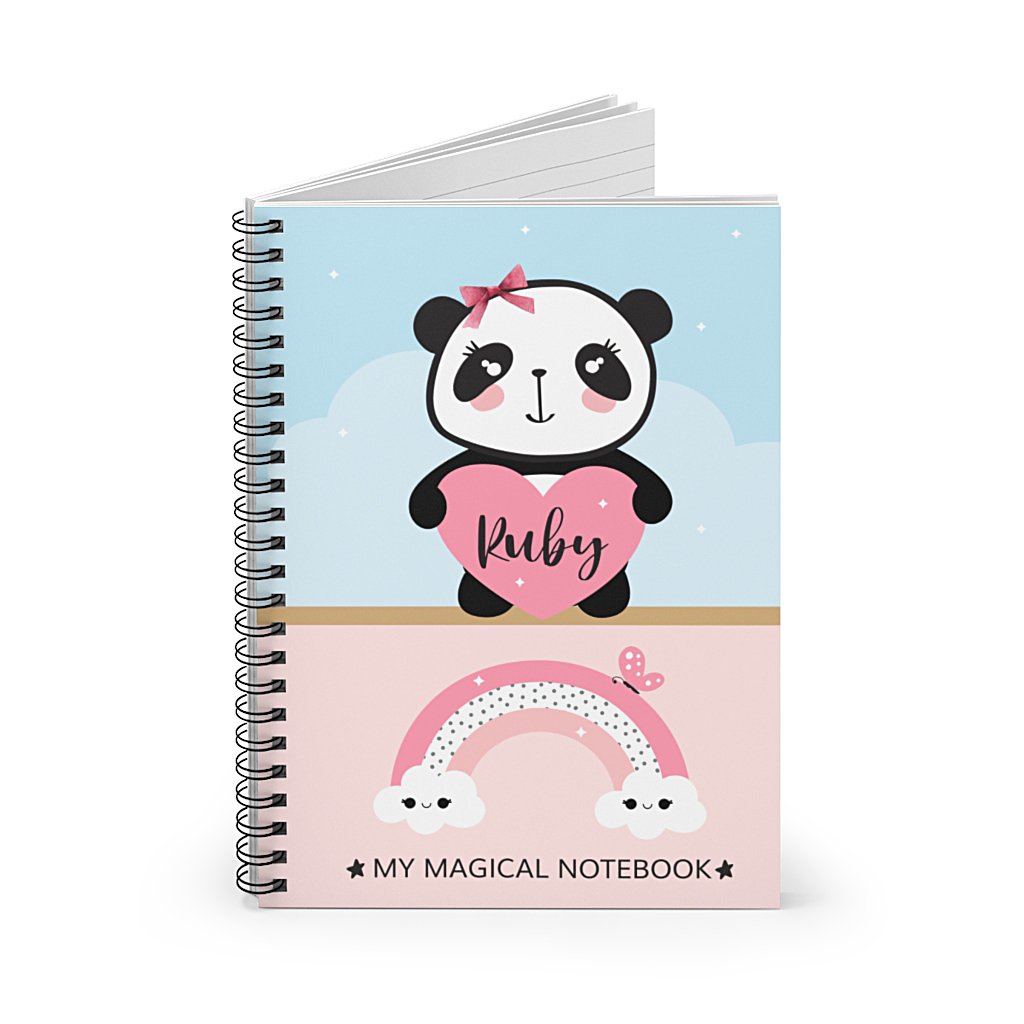 Personalized-Panda-Notebook-opened