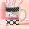 Personalised cat mug for girl
