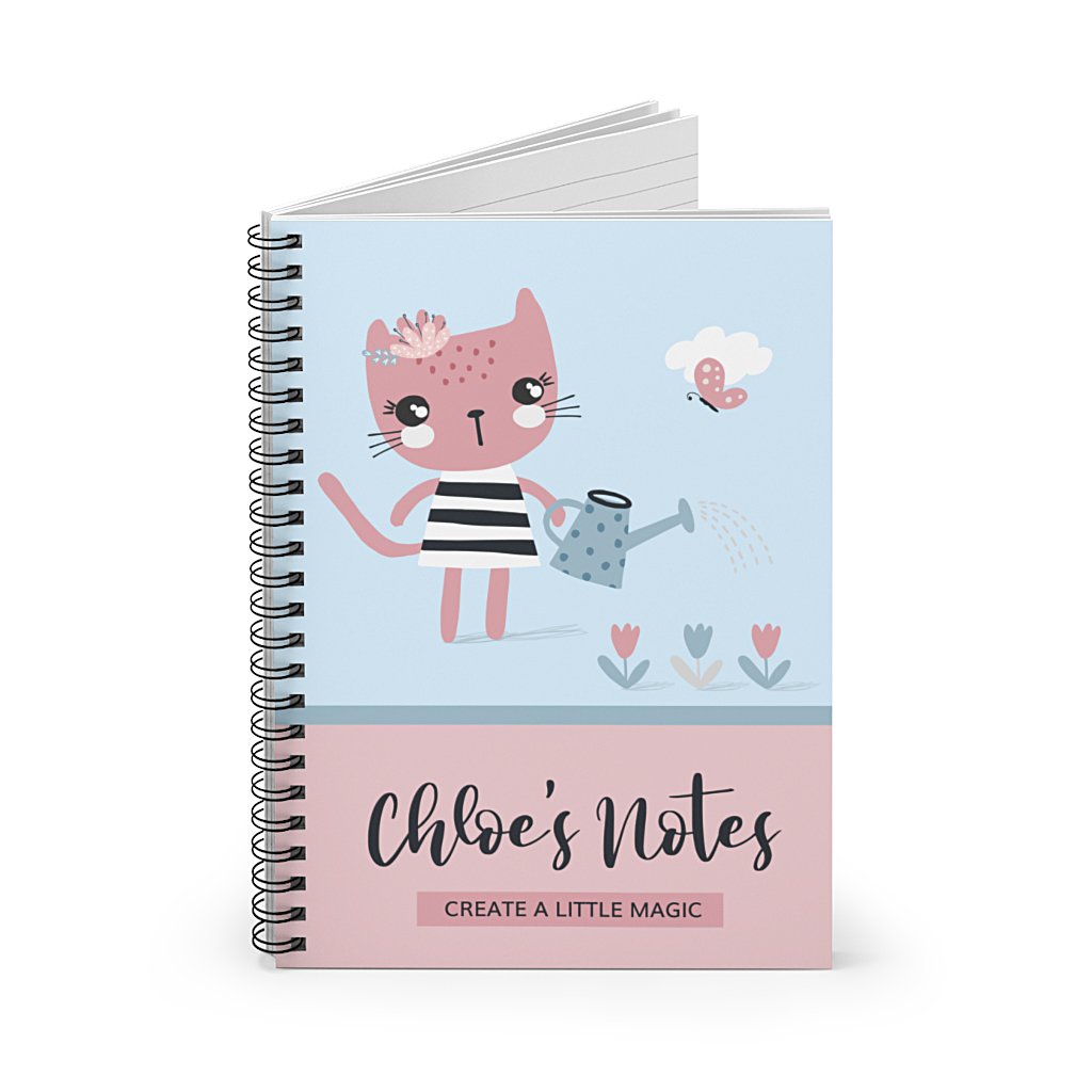 Personalized-cat-notebook-girls