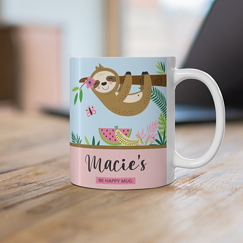 Personalized-sloth-mug-office