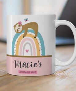 Personalized-sloth-mug-on-desk