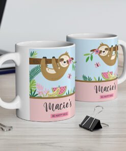 Personalized-sloth-mug-on-desk