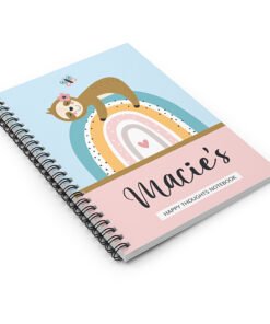 Personalized-sloth-notebook-flat