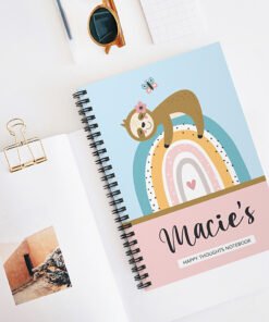 Personalised-sloth-notebook