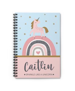 Alternative view of Custom Unicorn Notebook