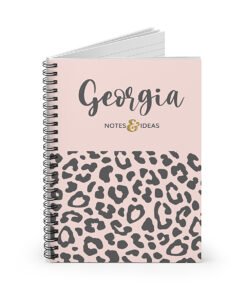 Pink-animal-print-notebook-opened