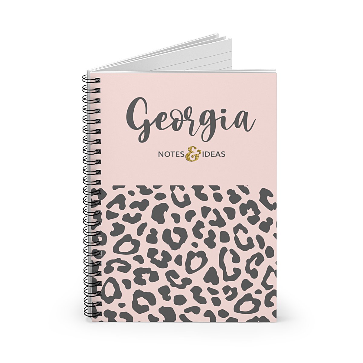 Pink-animal-print-notebook-opened