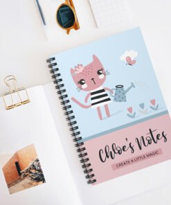 personalised cat notebook