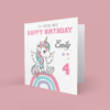 Unicorn birthday card
