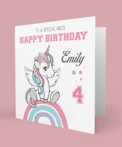 unicorn birthday card set