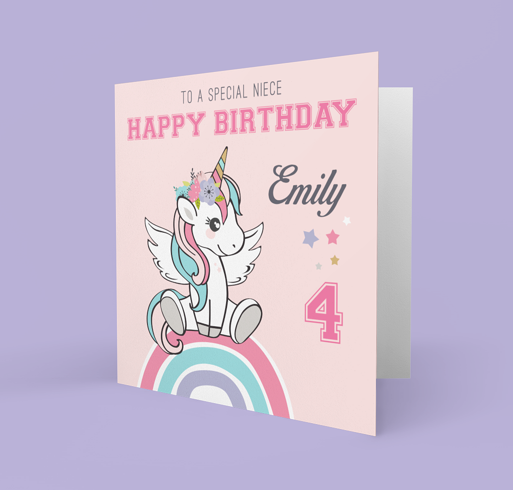 unicorn birthday card set