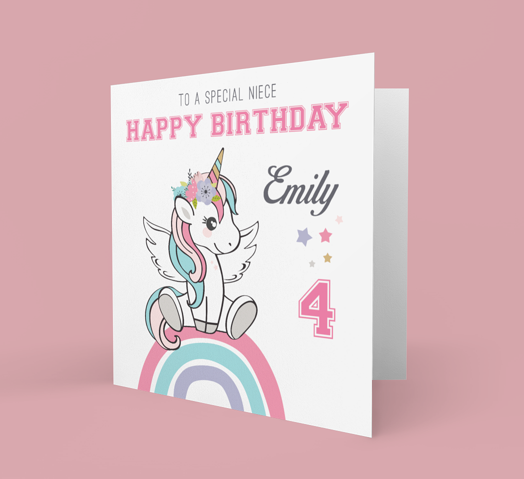 unicorn birthday card set