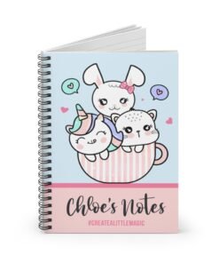 Unicorn and Friends Notebook opened