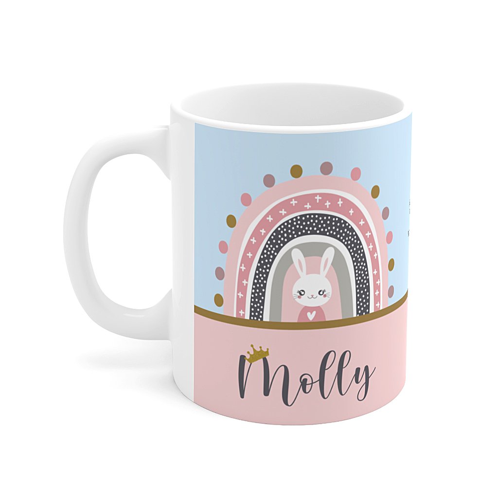 Personalised bunny mug left