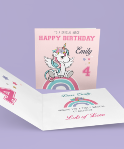 unicorn birthday card set