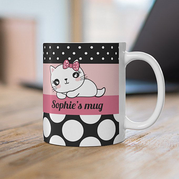 personalized-Kawaii-kitty-mug-front