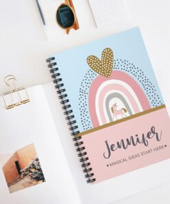 Personalised unicorn notebook