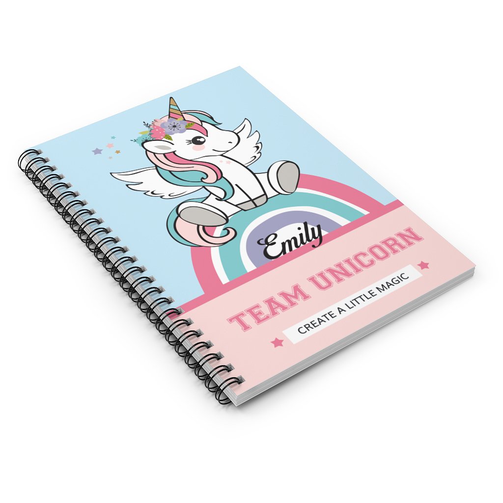 personalized-unicorn-notebook-girl